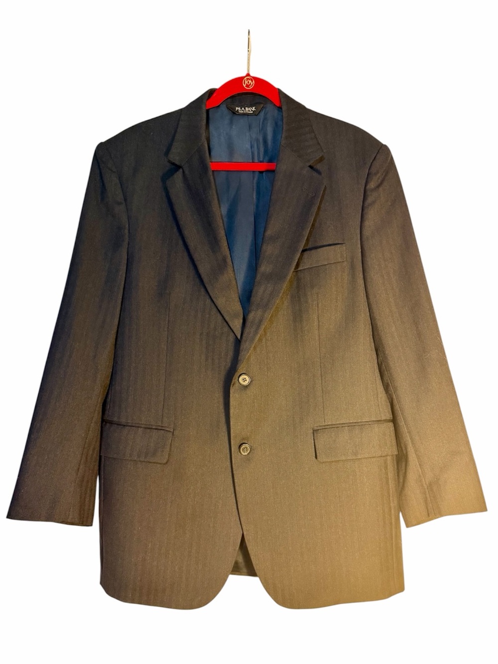 Jos. A. Bank Men's Sport Coat Blazer Dark Navy Herringbone 42R
